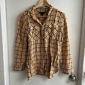 J Crew checkered button down (size 6)